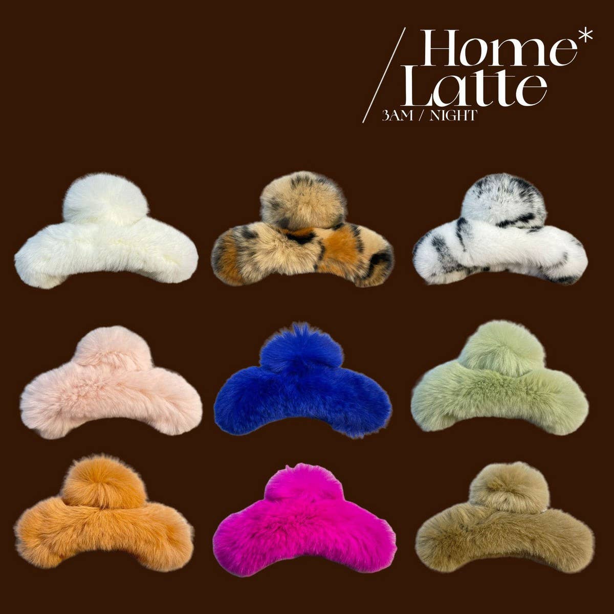 ACCITY - Wholesale Hair Clip - Women's - Rex Rabbit Fur Claws - Elegant Mixed Color Clips_CWASC159139