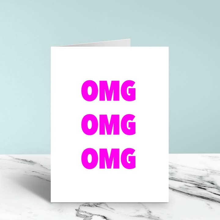 OMG lykønskningskort for engroshandel hos Cyndi and Sofi Designs