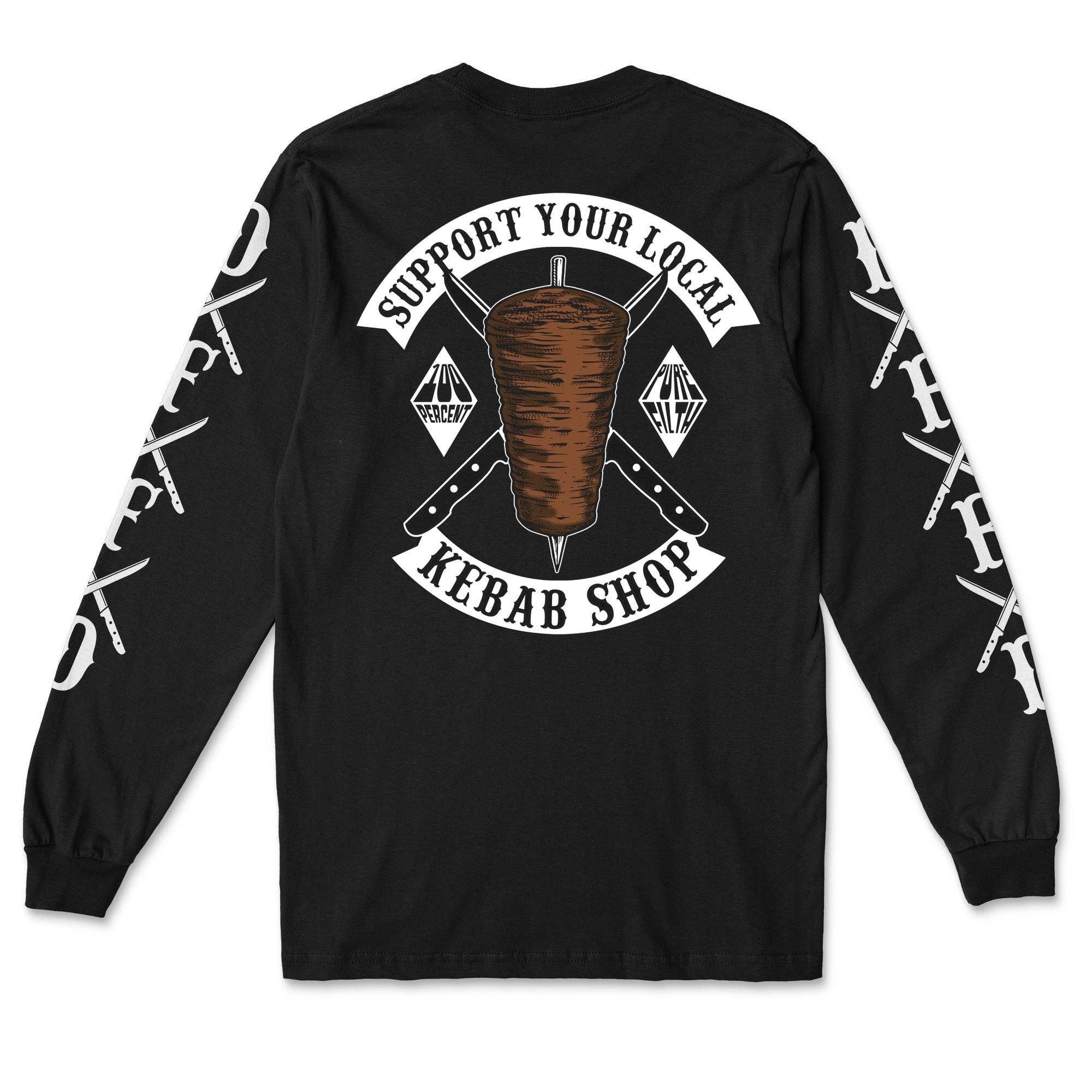 Black Kebab Shop Longsleeve for wholesale on Faire0