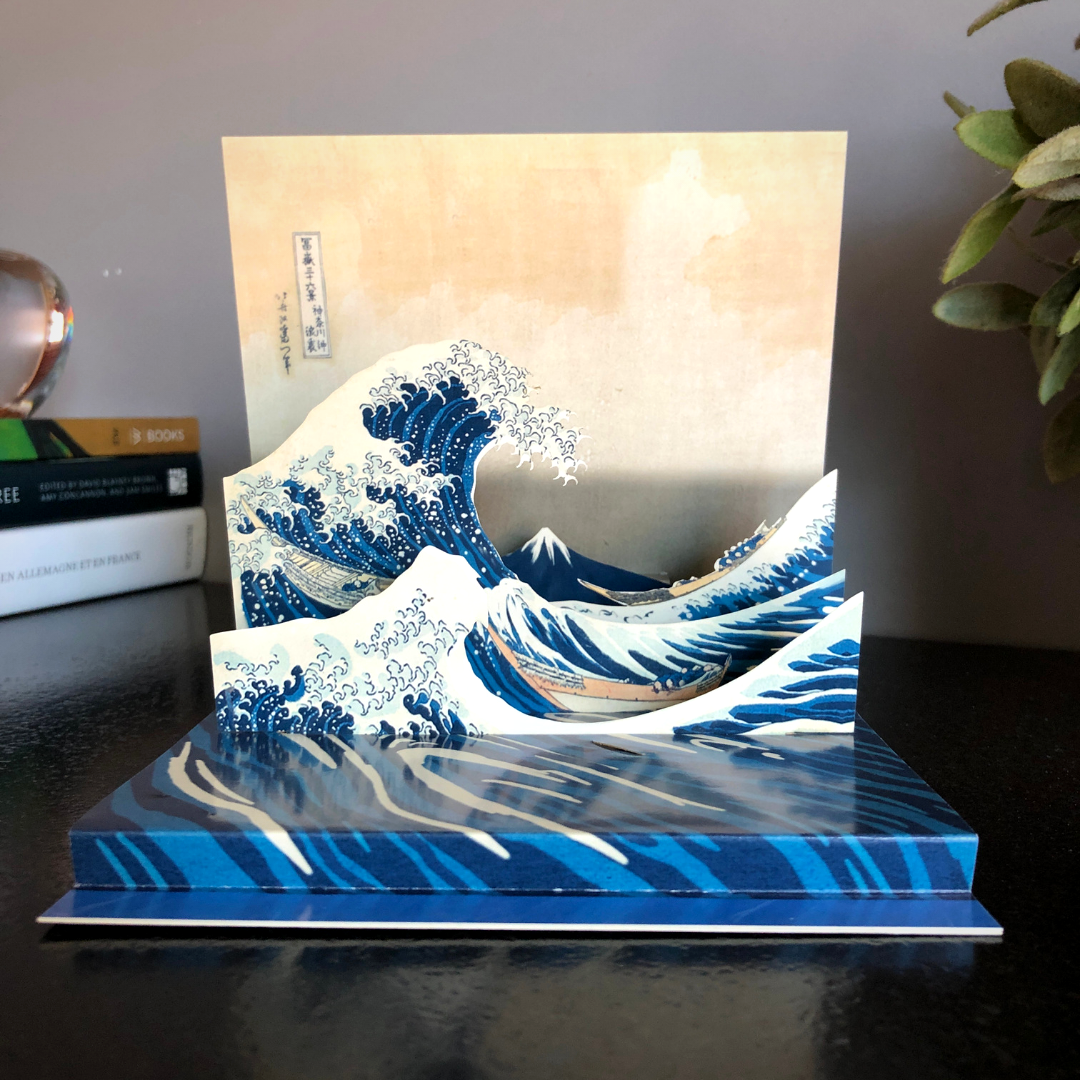 Today is Art Day - Wholesale Everyday Greeting Card - Great Wave - Hokusai - Pop-up Card3