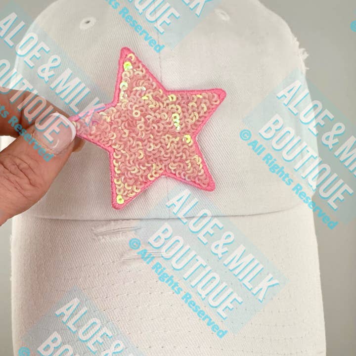 Aloe and Milk Boutique - Wholesale Patch - New Sequin Star Small, sequin star patch, cheer patch15