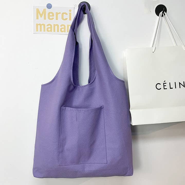 ACCITY - Wholesale Tote Bag - Women's - SOLID COLOR LITERARY BLANK HAND-PAINTED CANVASBAG_CWAB21314