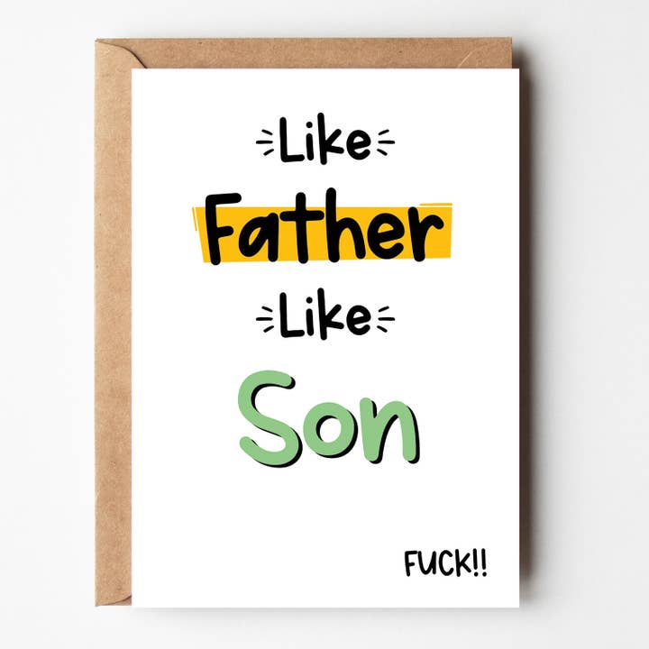 Like Father Like Son — Carte d'anniversaire pour papa — Fête des pères pour la vente par The Laughing Sloth