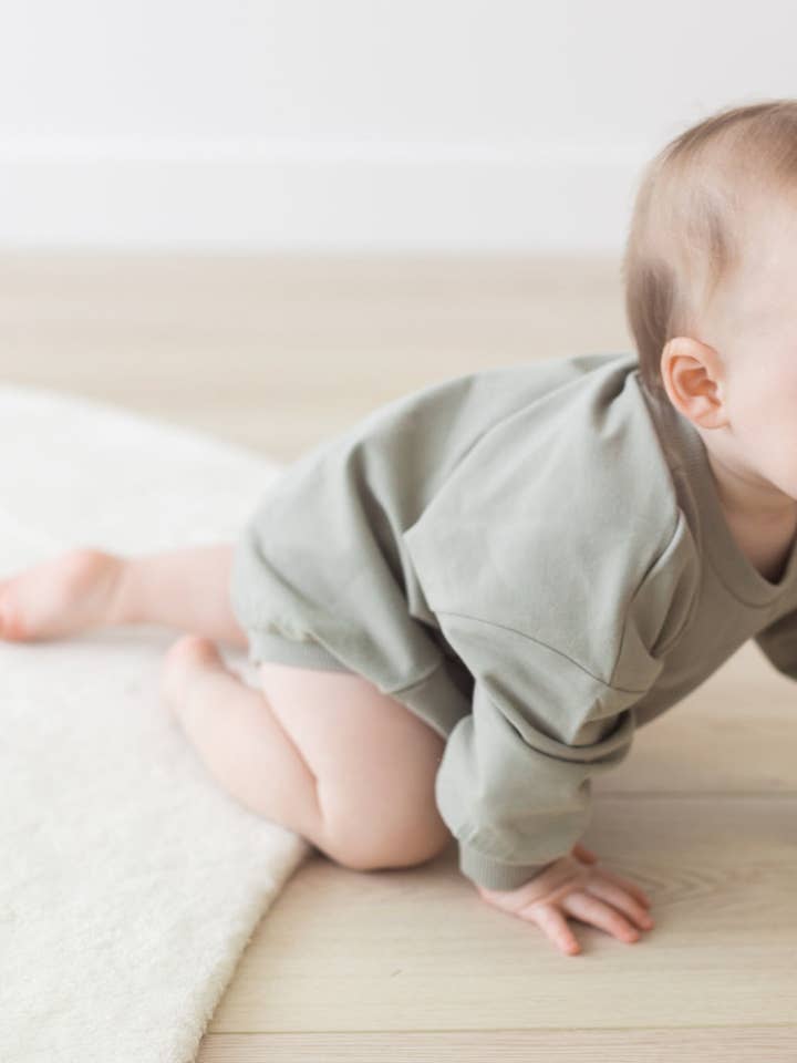 Mila & Co. - Wholesale Bodysuit (Non-Footed) - Baby - Sweatshirt Bubble Romper | Basil4