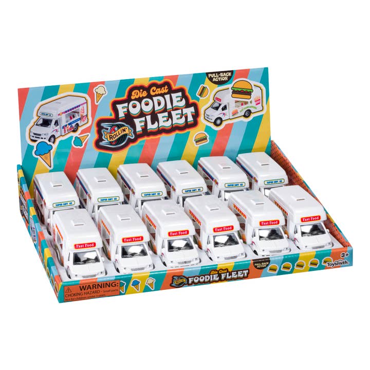 Toysmith Foodie Fleet Die-Cast Asst-Toy Food Trucks for wholesale by Toysmith