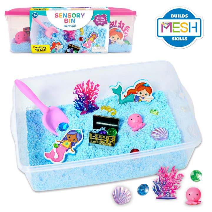 Faber-Castell / Creativity for Kids - Wholesale Toy Set - Kids - Sensory Bin Mermaid Activity Bin for Kids