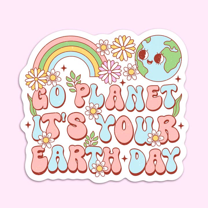 Go planet it's your earth day sticker, save the planet decal for wholesale by RoroDesignsLove