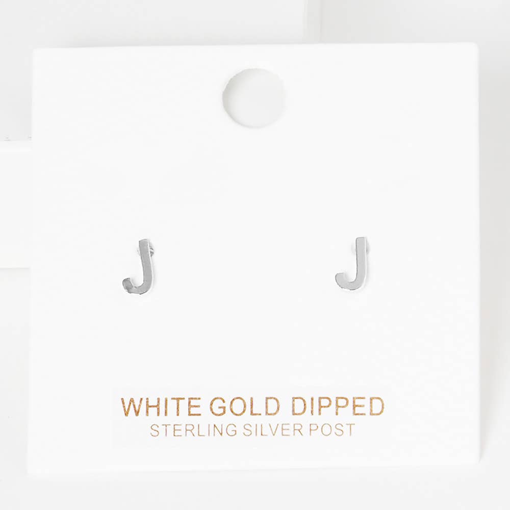 Sensibling Corp. - Wholesale Stud/Post Earrings - Gold Dipped Metal Initial Monogram Stud Earrings11