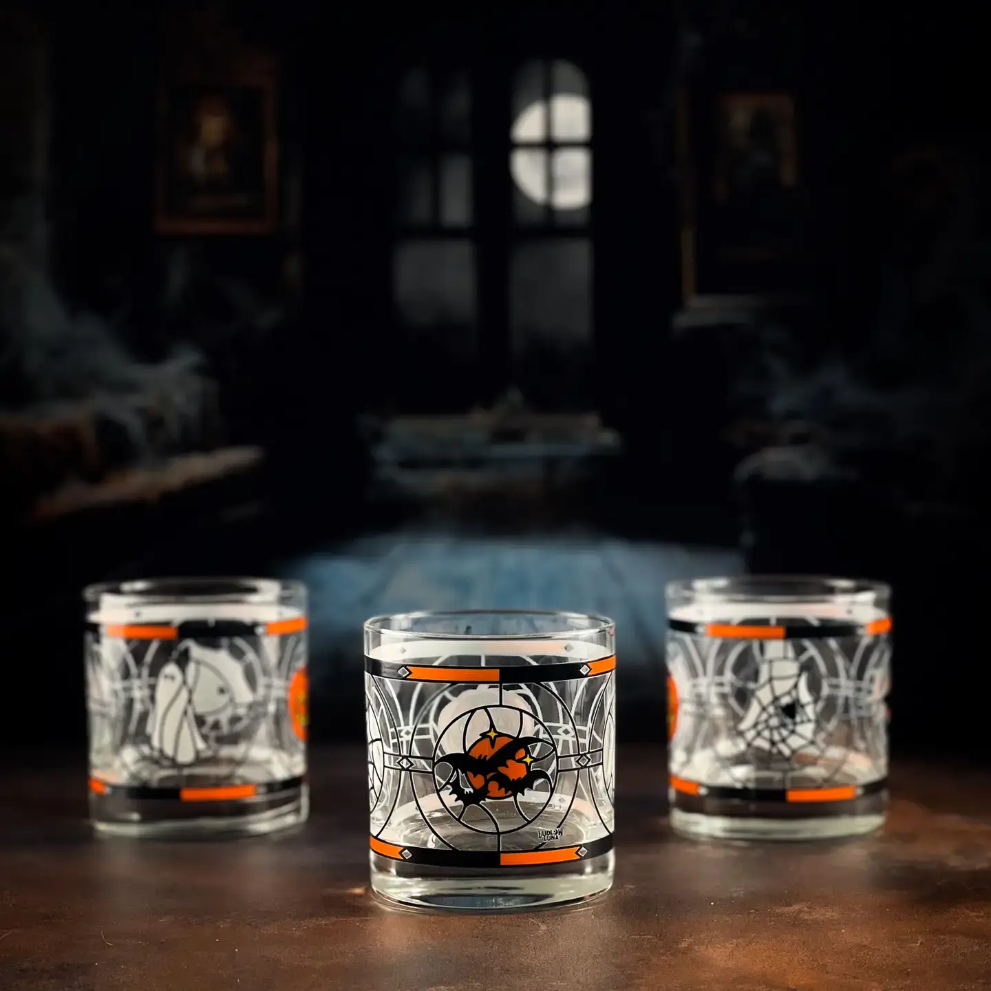 Ludlow Luna - Wholesale Cocktail/Liquor Glass - Halloween Rocks Glass (11oz) [Fall, Autumn, Cocktails, Bar]2