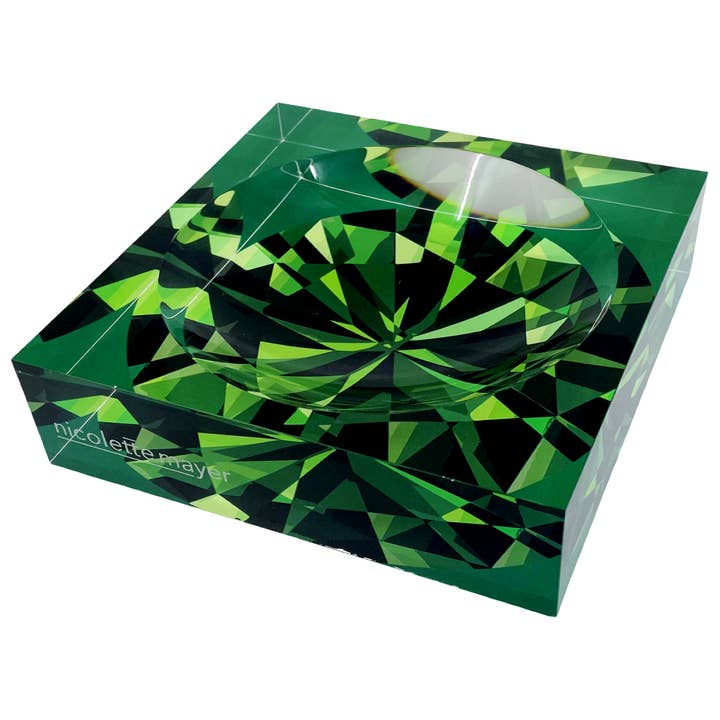 Prato Organizador de Doces em Acrílico Verde Facets por atacado de Nicolette Mayer Collection