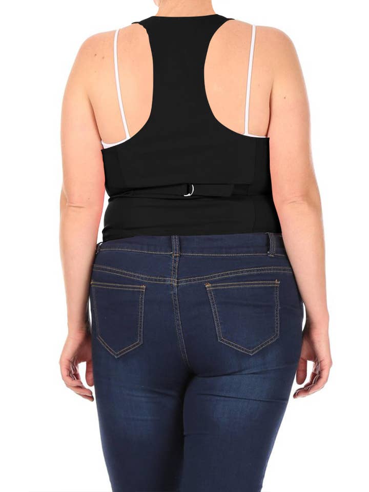 MOA COLLECTION – wholesale Suit vest – Women′s – Women's Casual Plus Size Tuxedo Vest Top10