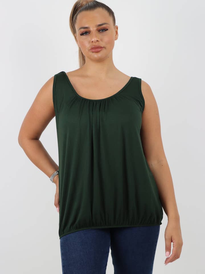 Miss Bold – wholesale Tank top – Women′s – Italian Plain Basic Elasticated Hem Vest top30