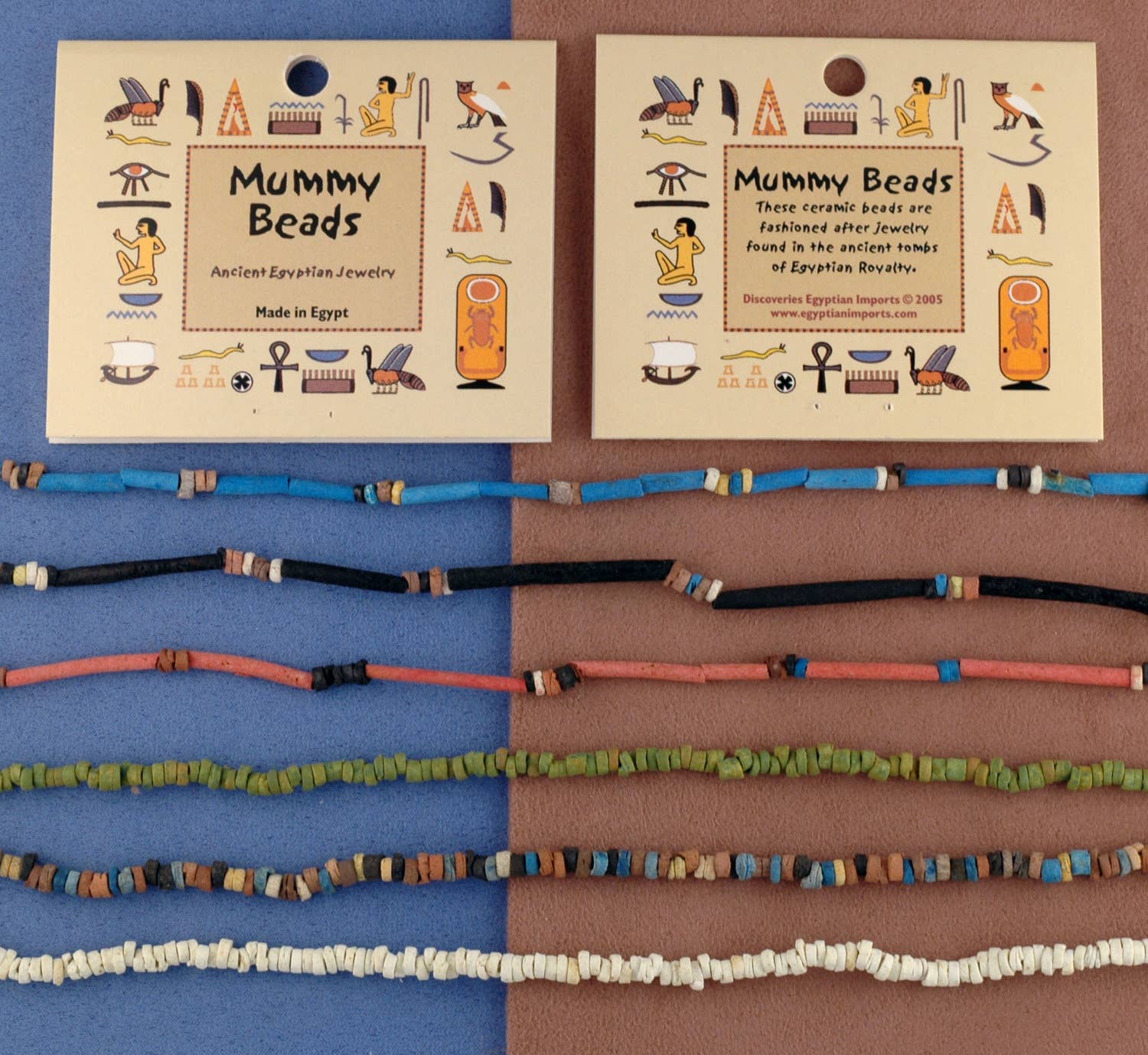 Discoveries, Inc. – Großhandel Perlenkette – Ägyptische Mumienperlenkette, verschiedene Stile und Farben - 24"2