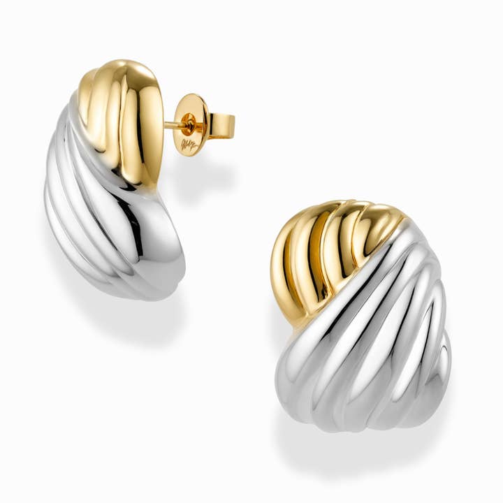 Mod + Jo - Wholesale Stud/Post Earrings - *SALE* Cleo Two-Toned Studs0