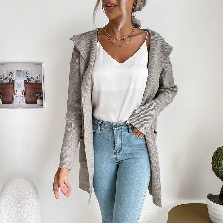 Masyal - Wholesale Cardigan - Women's - Autumn Knitted Casual Women's Cardigan Sweater Jacket12