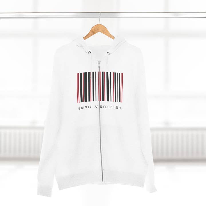 Ohhh So Swag - Wholesale Hoodie - Unisex - Swag Verified. Barcode Unisex Premium Full Zip Hoodie | US20