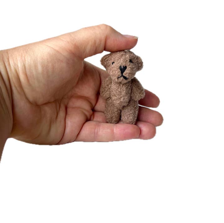 Small Brown Stuffed Teddy Bear Pocket Pal Keychain Backpack for wholesale by The Gifted Rat