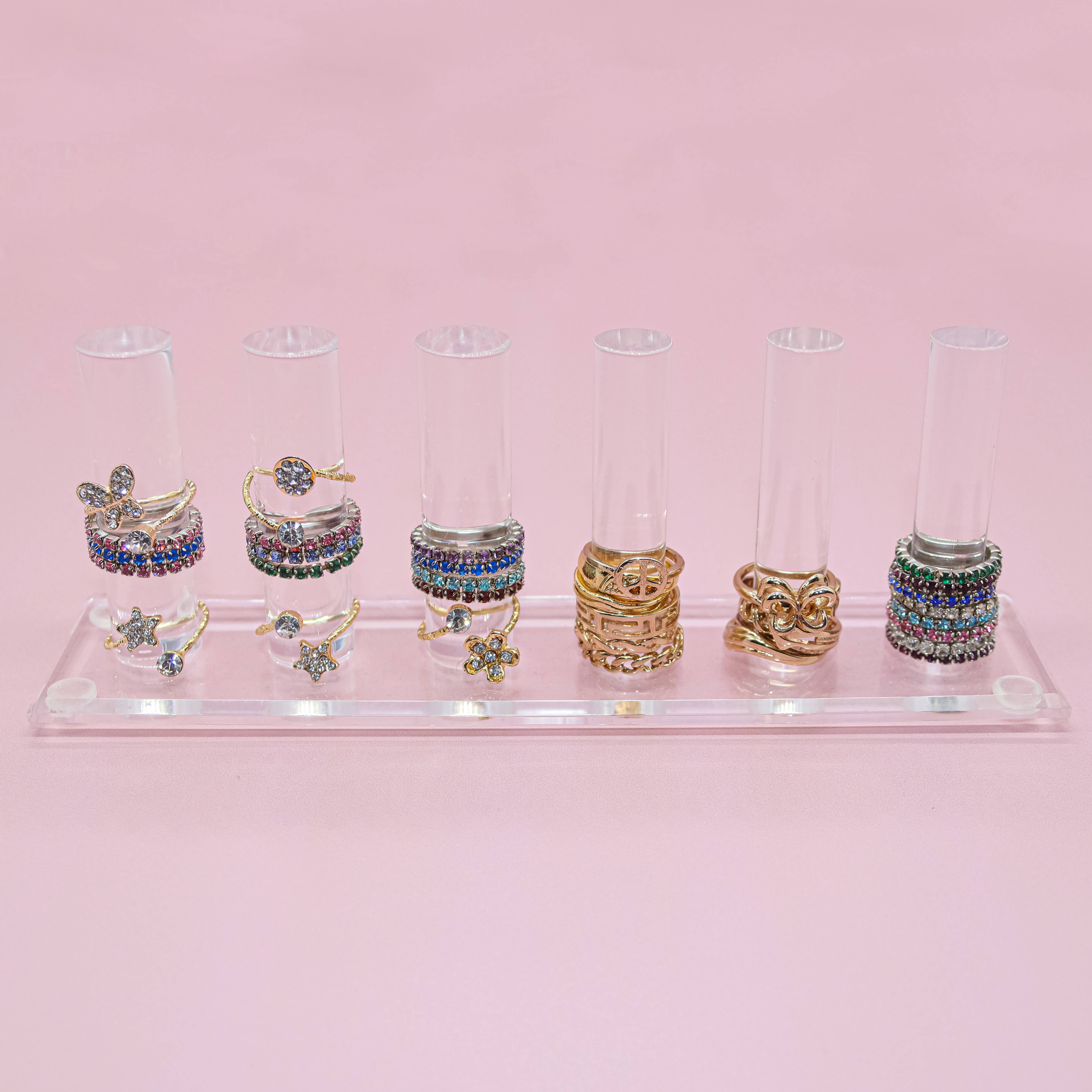 Frog Sac - Vente Supports et présentoirs à bijoux - Organisateur de présentation avec porte-bagues en acrylique transparent6