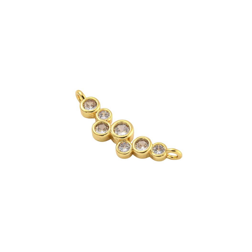 The Charm Bar Company - Wholesale Individual Charm/Pendant - *Gold Rhinestone Connector Charm1