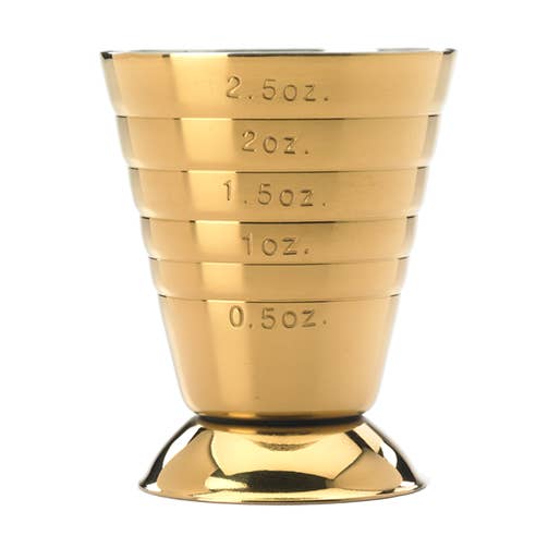 Barfly Drink Measure, 2.5 oz, Gold for wholesale by Barfly Mixology Gear & Mercer Culinary