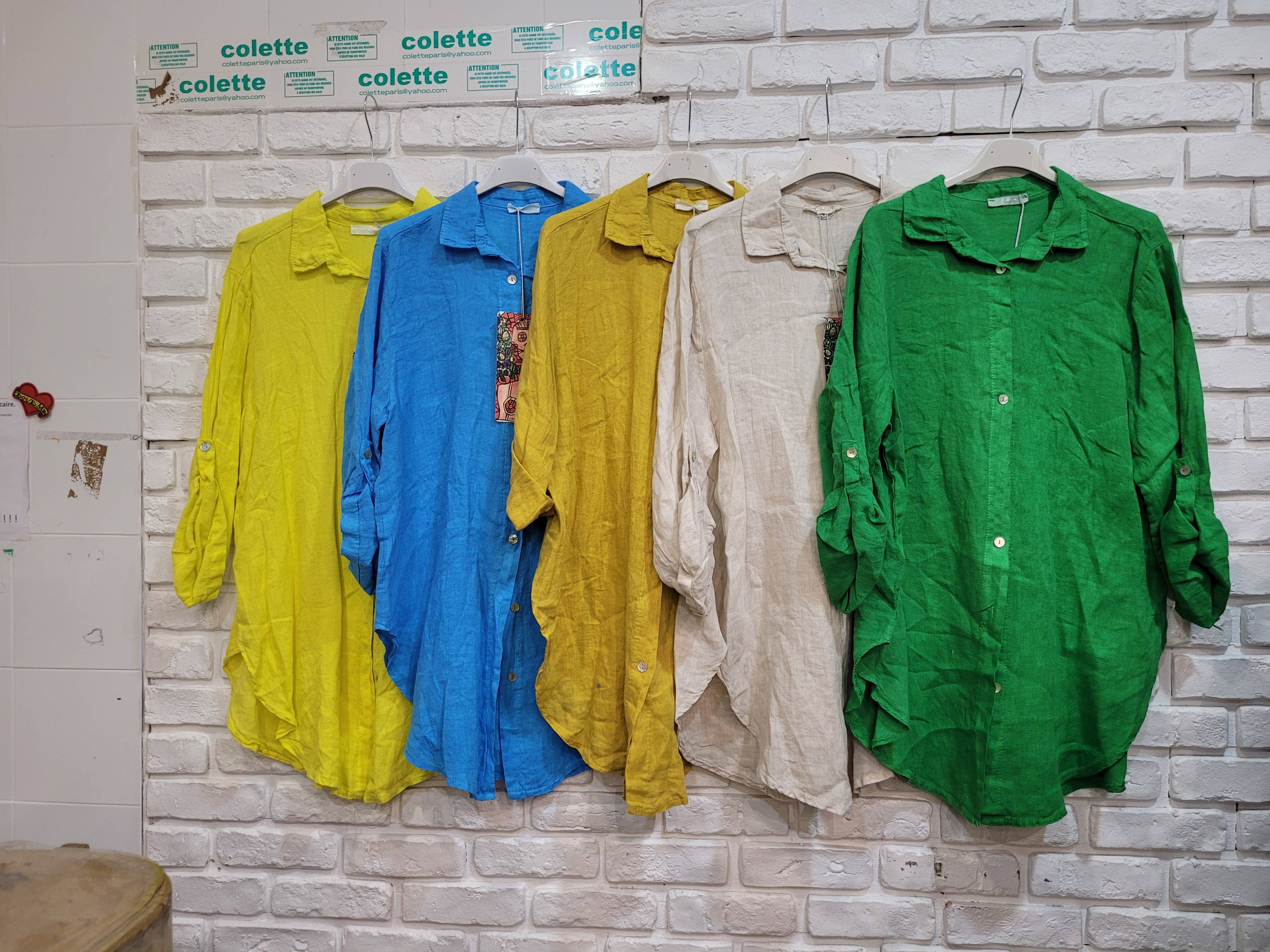 la maison des fibres naturelles - Wholesale Button Down Shirt - Women's - 100% linen shirt 62015914