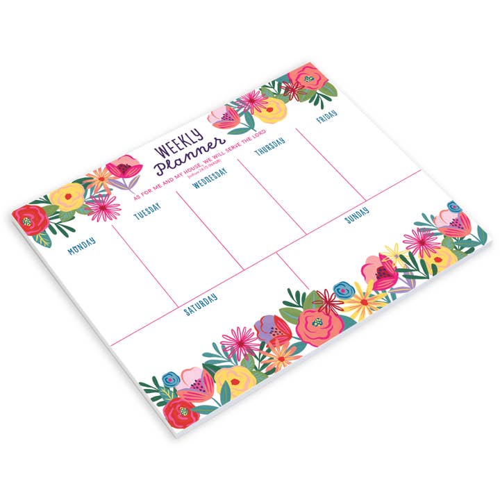 GINA B DESIGNS - Vente Agendas - Planning Hebdomadaire - Fleurs heureuses - avec écriture