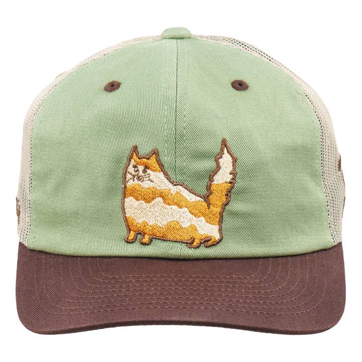 Jerry Garcia Sketch Cat Green Mesh Snapback Hat for wholesale on Faire5