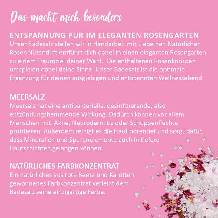puremetics GmbH - Wholesale Bath Salts - 'Rose Garden' bath salt