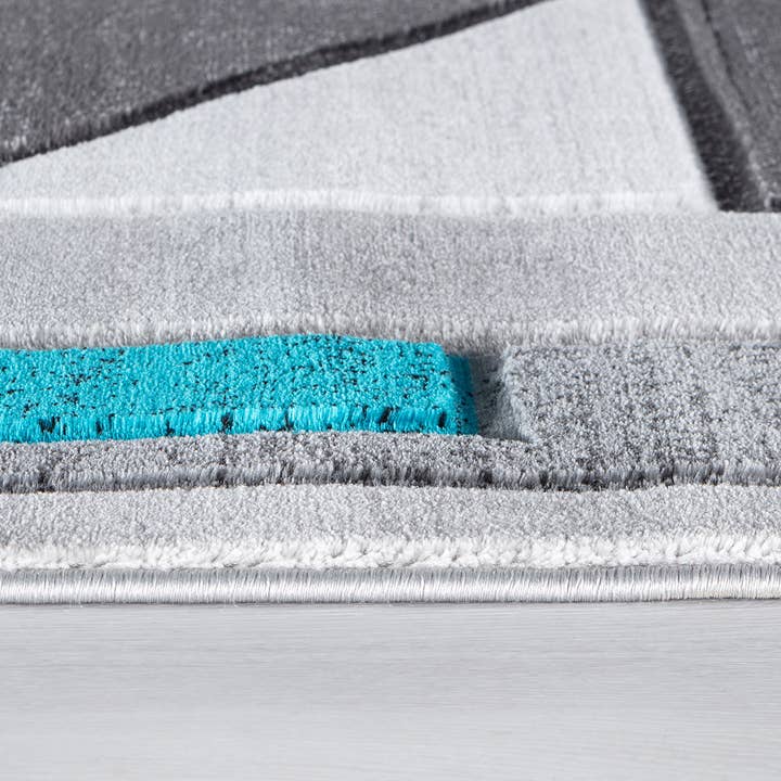 home mart goods - Wholesale Area Rug - 5x7 Blue Grey Geometric Modern Soft Thick Area Rug - 2123