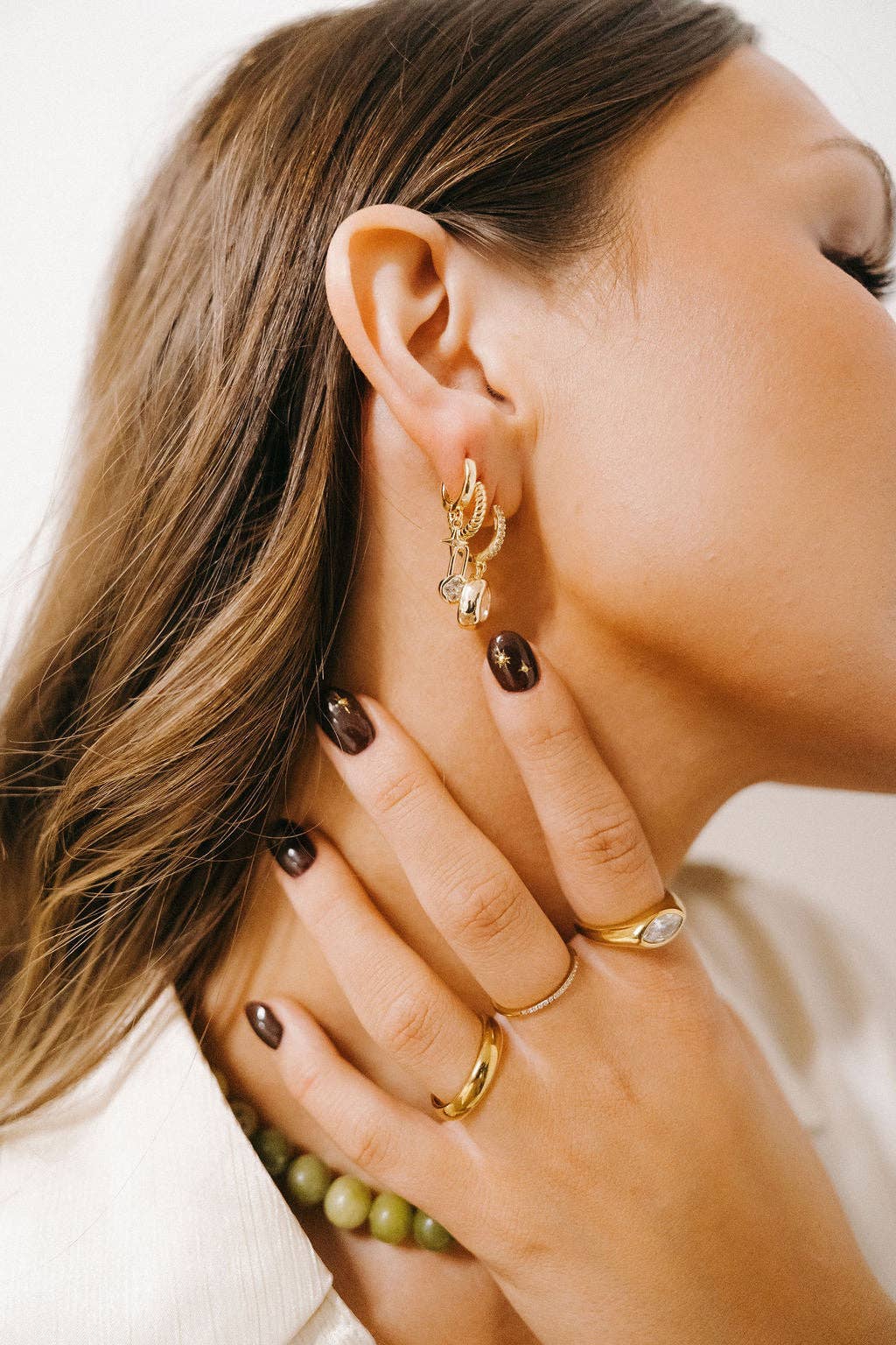 Hoft Studio - Wholesale Huggie Earrings - Whitley Drop Huggies4