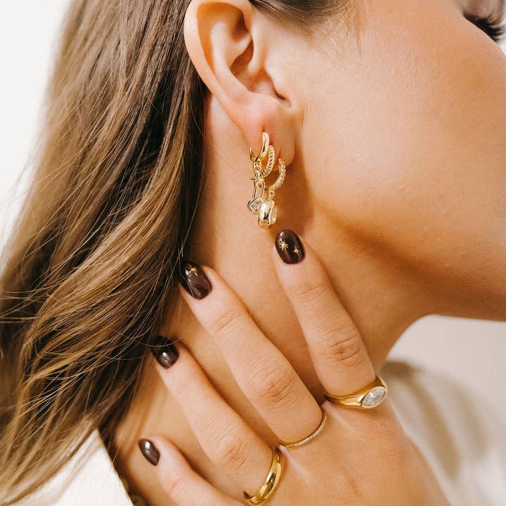 Hoft Studio - Wholesale Huggie Earrings - Whitley Drop Huggies4