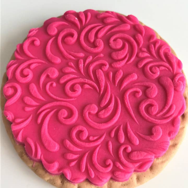 Swirls Pattern Texture Mat Embosser Stamp. for wholesale by Welshcrafter Design