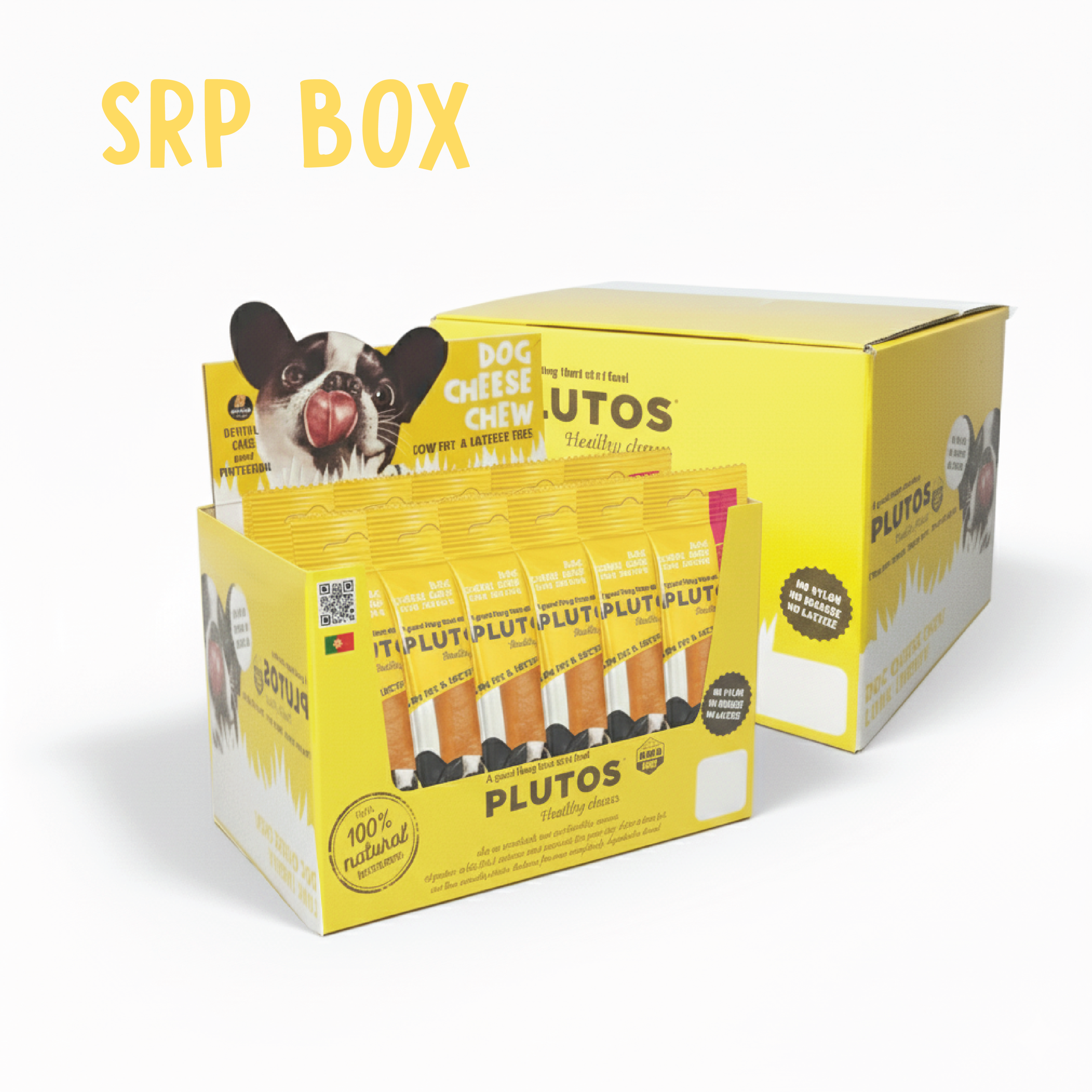 PLUTOS CHEWS - Wholesale Pet Treats - Dog - Dog Dental Chew Cheese & Beef  XL (10)6