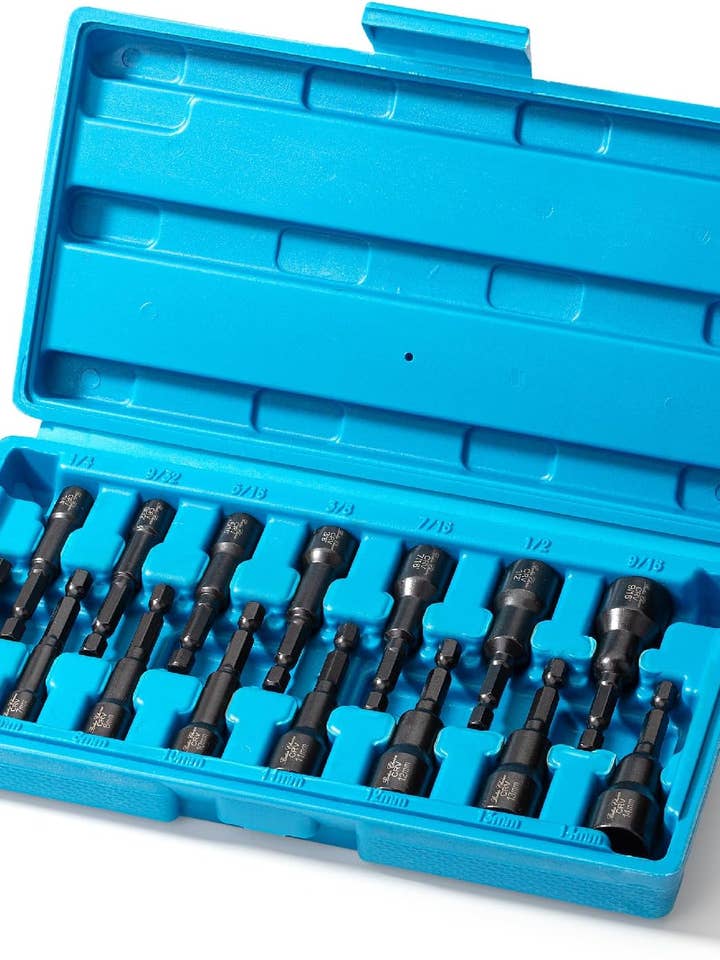 Bates- Magnetic Nut Driver Set for Impact Drill, 15 pcs for wholesale by Bates Choice