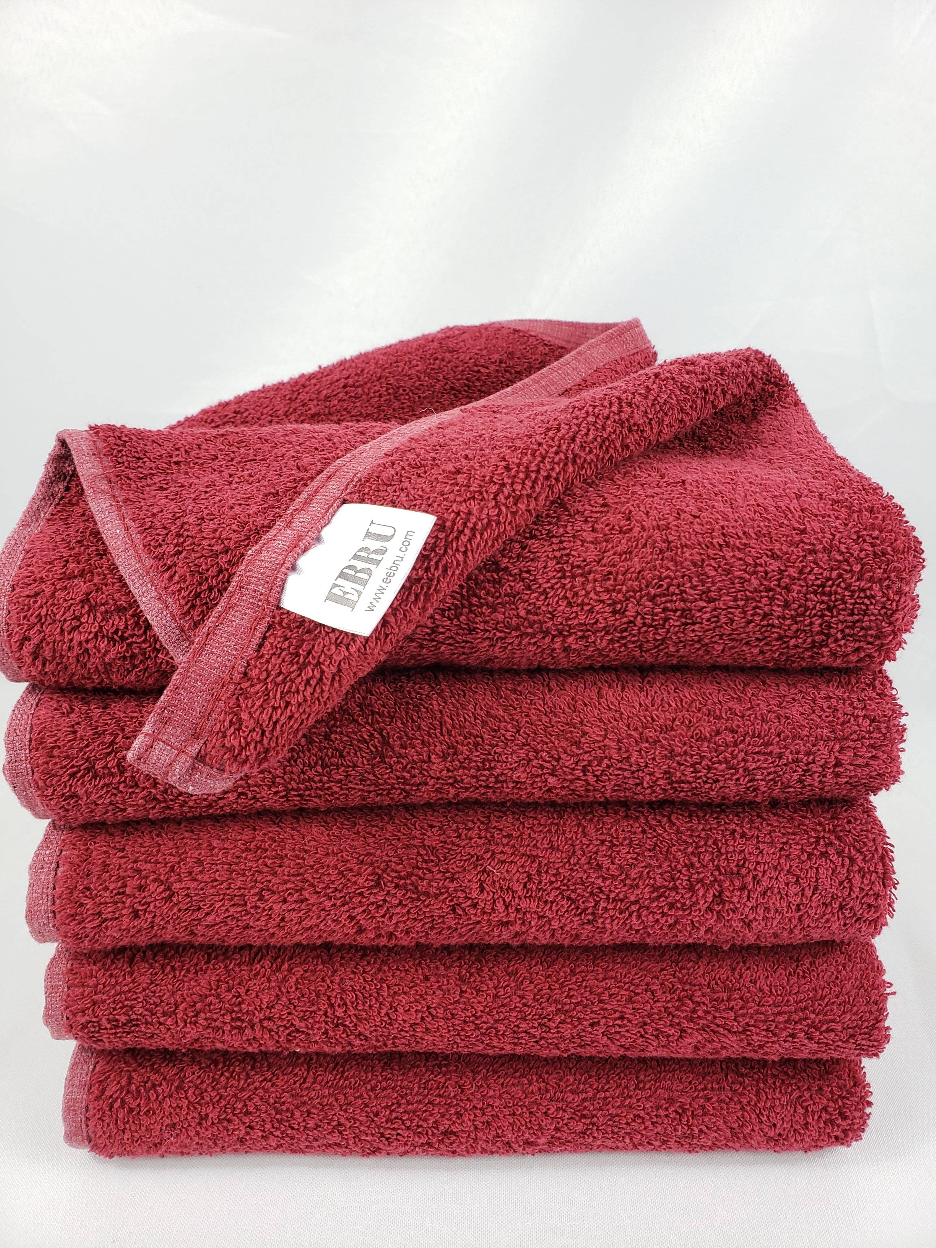 EBRU Home – wholesale Handduk – Bordeauxfärgad salongshandduk 50x90 cm8