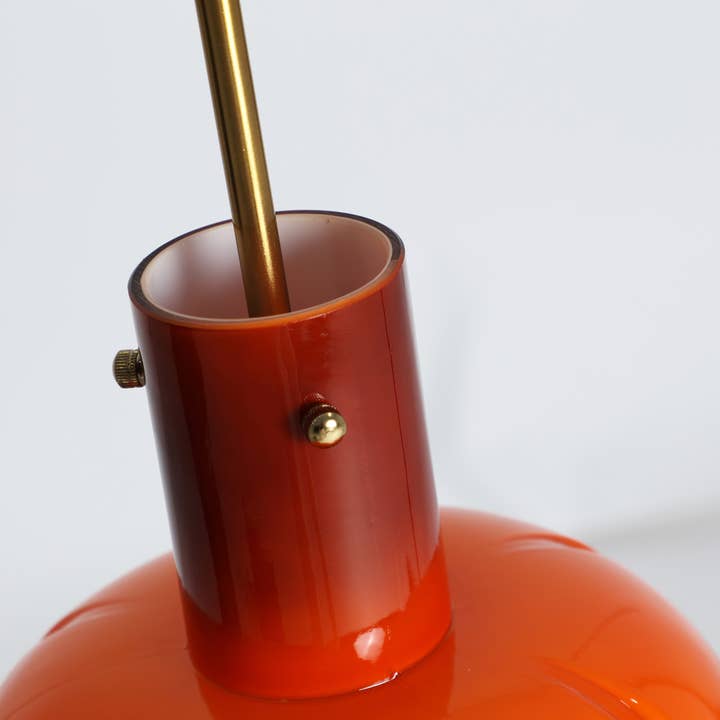 Kodu - Wholesale Chandelier/Hanging Light - Hanging glass lamp in solid orange color, 25x25x2