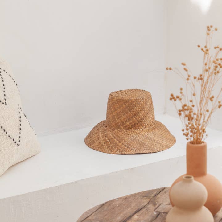 Woven Bucket Hat in Amber and other Purchase Wholesale raffia bucket hat. Free Returns & Net 60 Terms on Faire trending on Faire.
