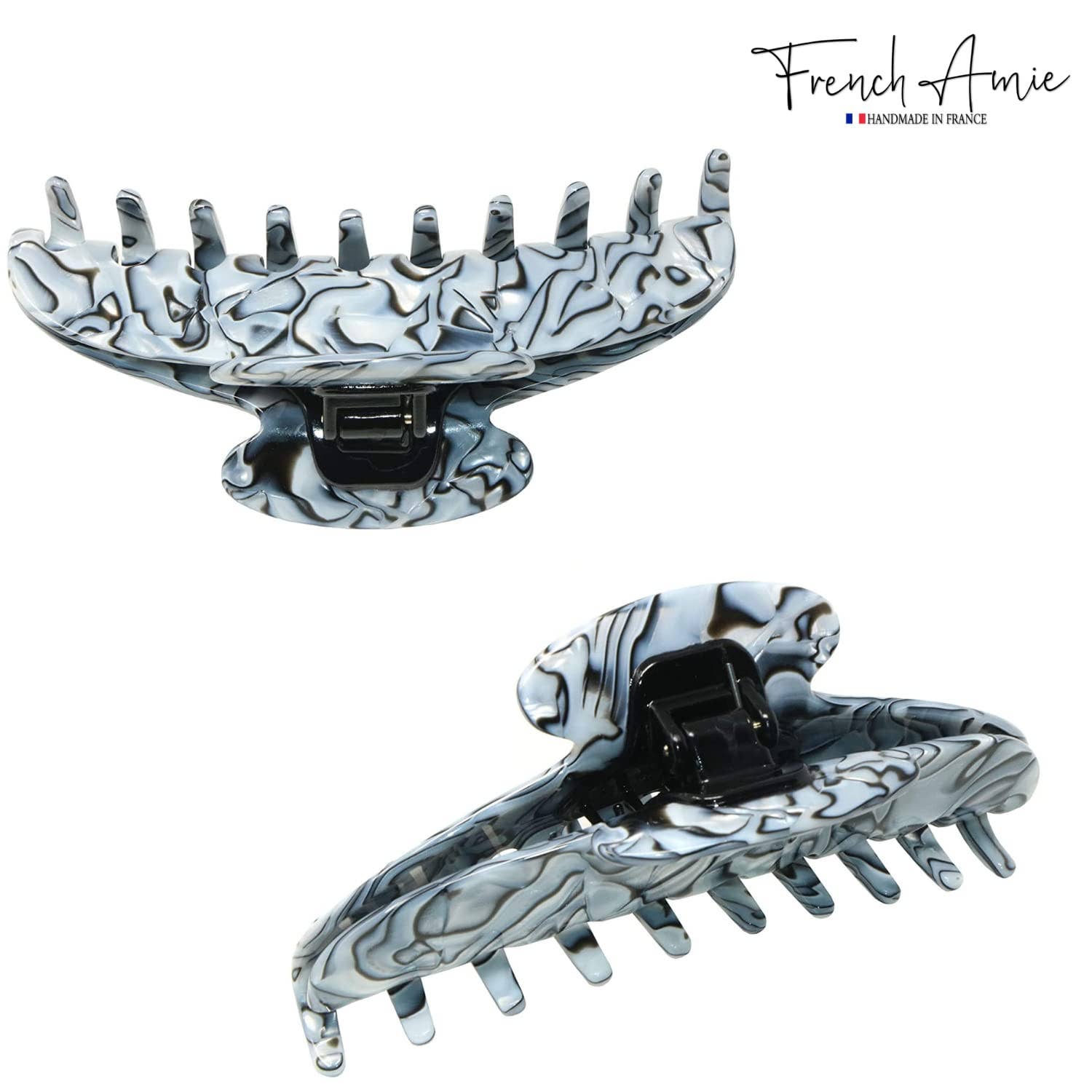 Parcelona - Wholesale Hair Clip - Women's - French Amie Contour Large 4 ¾” Celluloid Handmade Jaw Hair Claw Clip for Women44