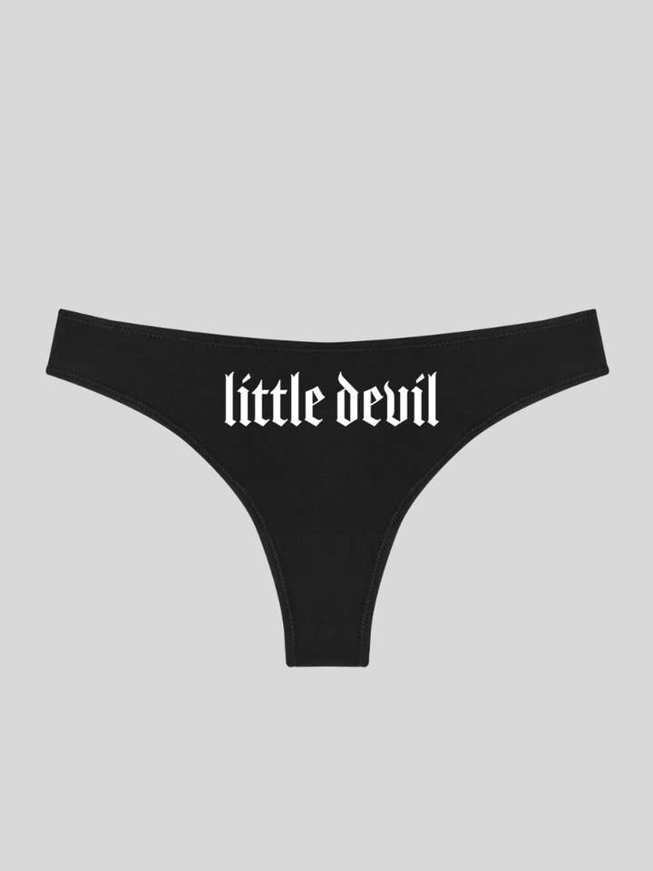 Gothic Kink BDSM Lingerie, Little Devil Thong for wholesale by Wickedly Divine Shop