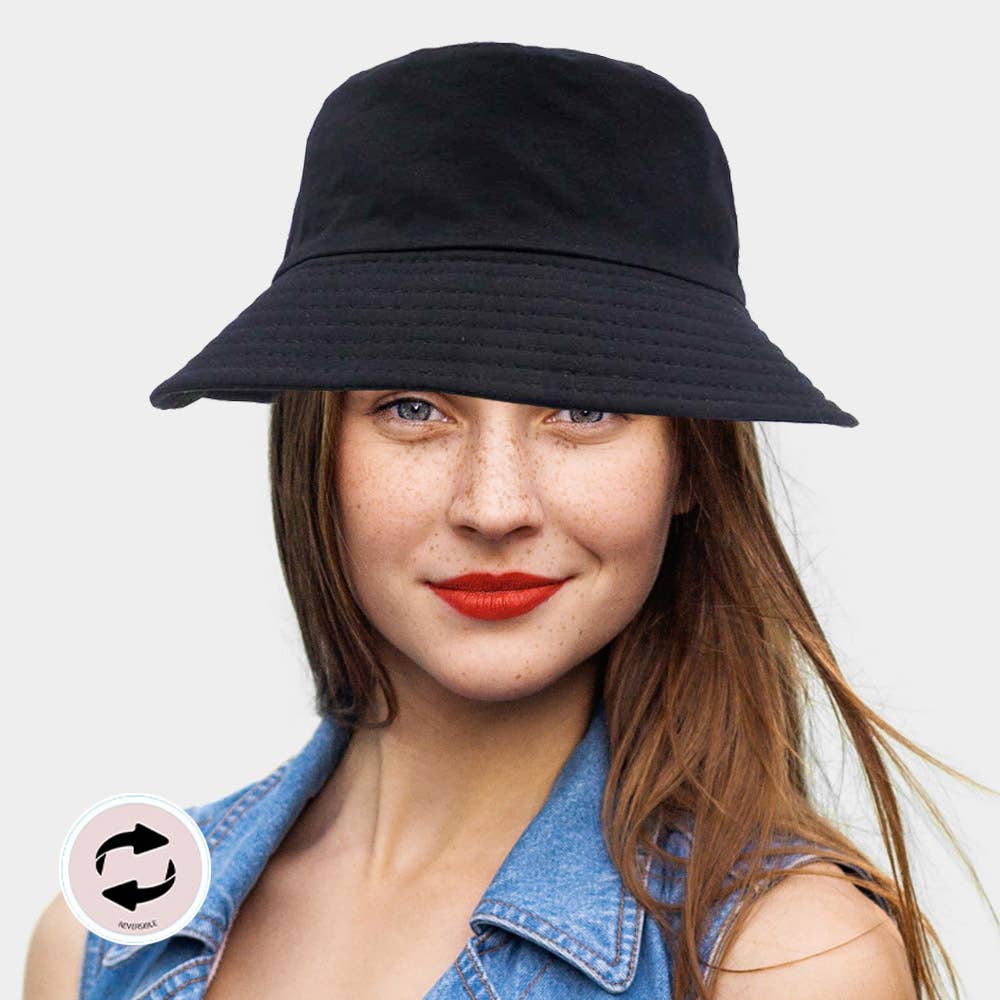 Sensibling Corp. - Wholesale Bucket Hat - Women's - Reversible Solid Bucket Hat2