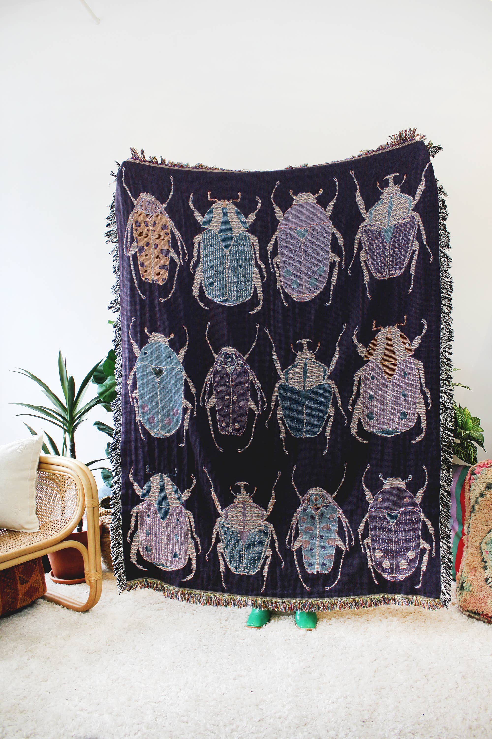 Calhoun & Co. - Wholesale Throw Blanket - Beetle Party Tapestry Blanket2