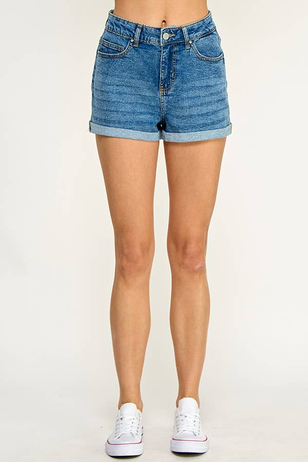 BLUE AGE - Wholesale Shorts - Women's - STRITCH HIGH RISE SOLID HEM DENIM SHORTS9