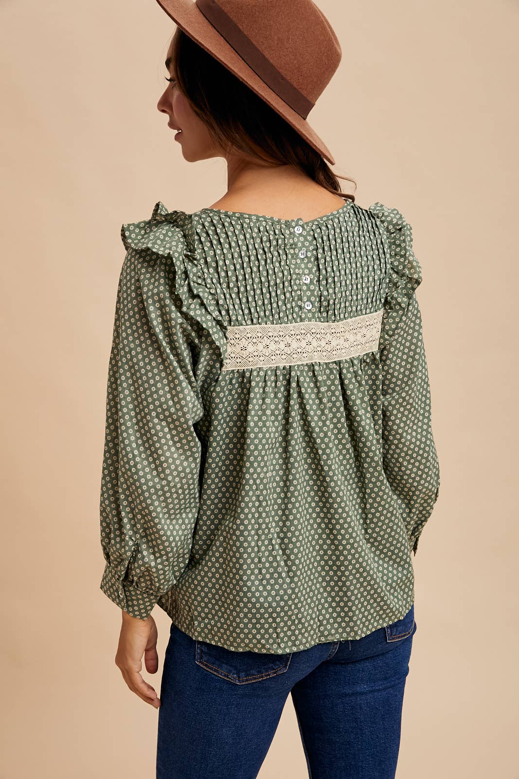 In Loom - Wholesale Blouse - Women's - PINTUCK SMOCK LONG SLEEVE BLOUSE16