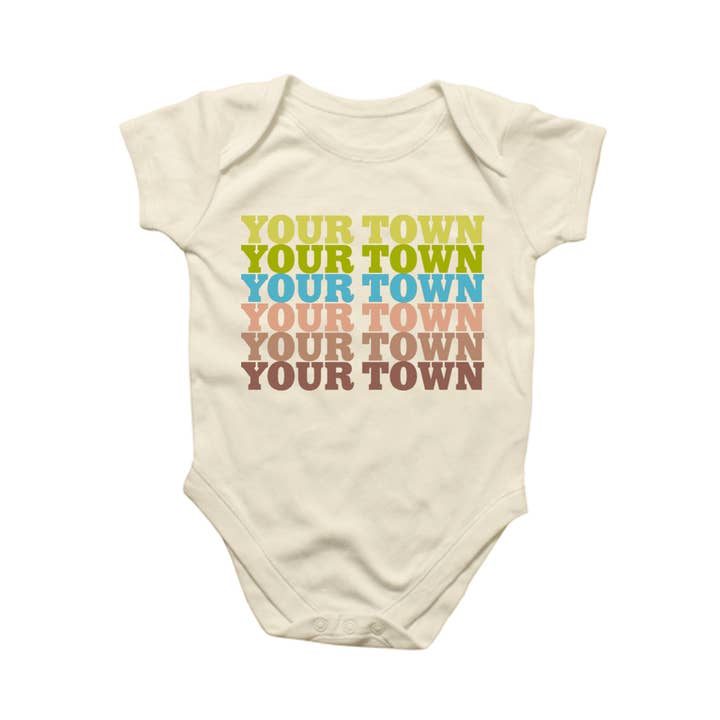Rock Scissor Paper - Wholesale Bodysuit (Non-Footed) - Baby - Personalized City Baby Bodysuit - Supergraphics Repeat name 11