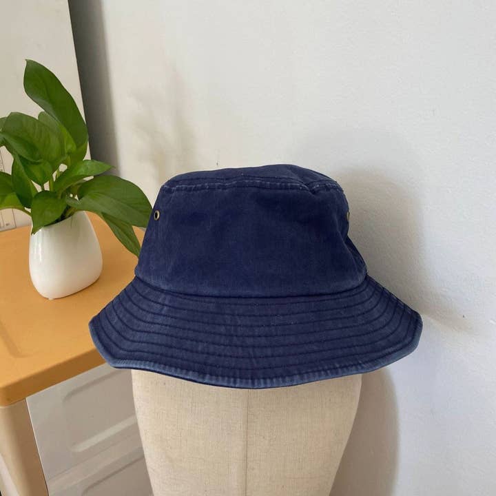 Your Beautiful Boutique - Wholesale Bucket Hat - Women's - Fashion Casual Solid Color Denim Bucket Hat