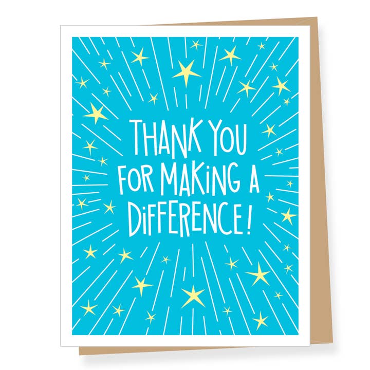 Thank You For Making A Difference - Carte de départ pour la vente par Apartment 2 Cards