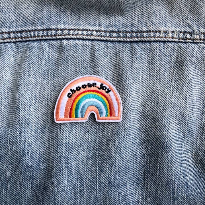 iconic mi - Wholesale Patch - Choose Joy Rainbow Clothing Iron on Patch