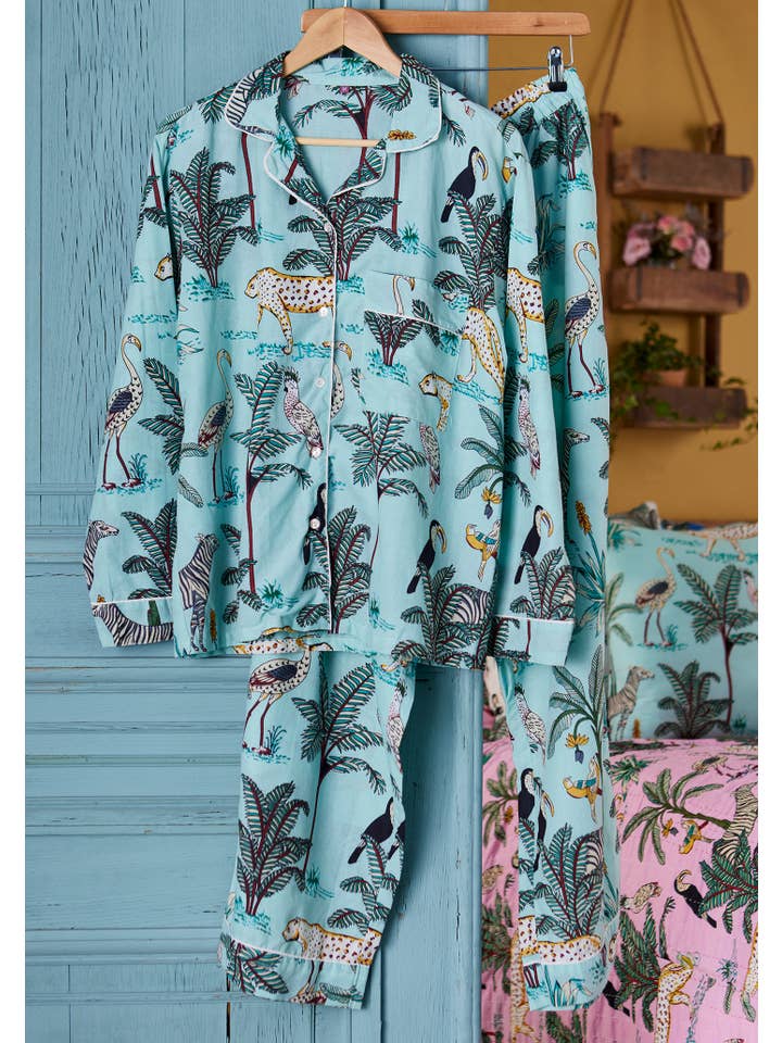 Namaste - Wholesale Sleepwear Set - Women's - Jungle Print Pyjamas