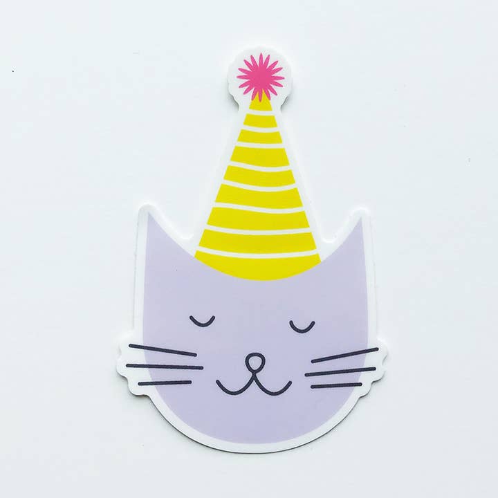 Graphic Anthology Greeting Cards - Wholesale Sticker - Party Cat sticker | birthday kitty vinyl waterproof sticker0