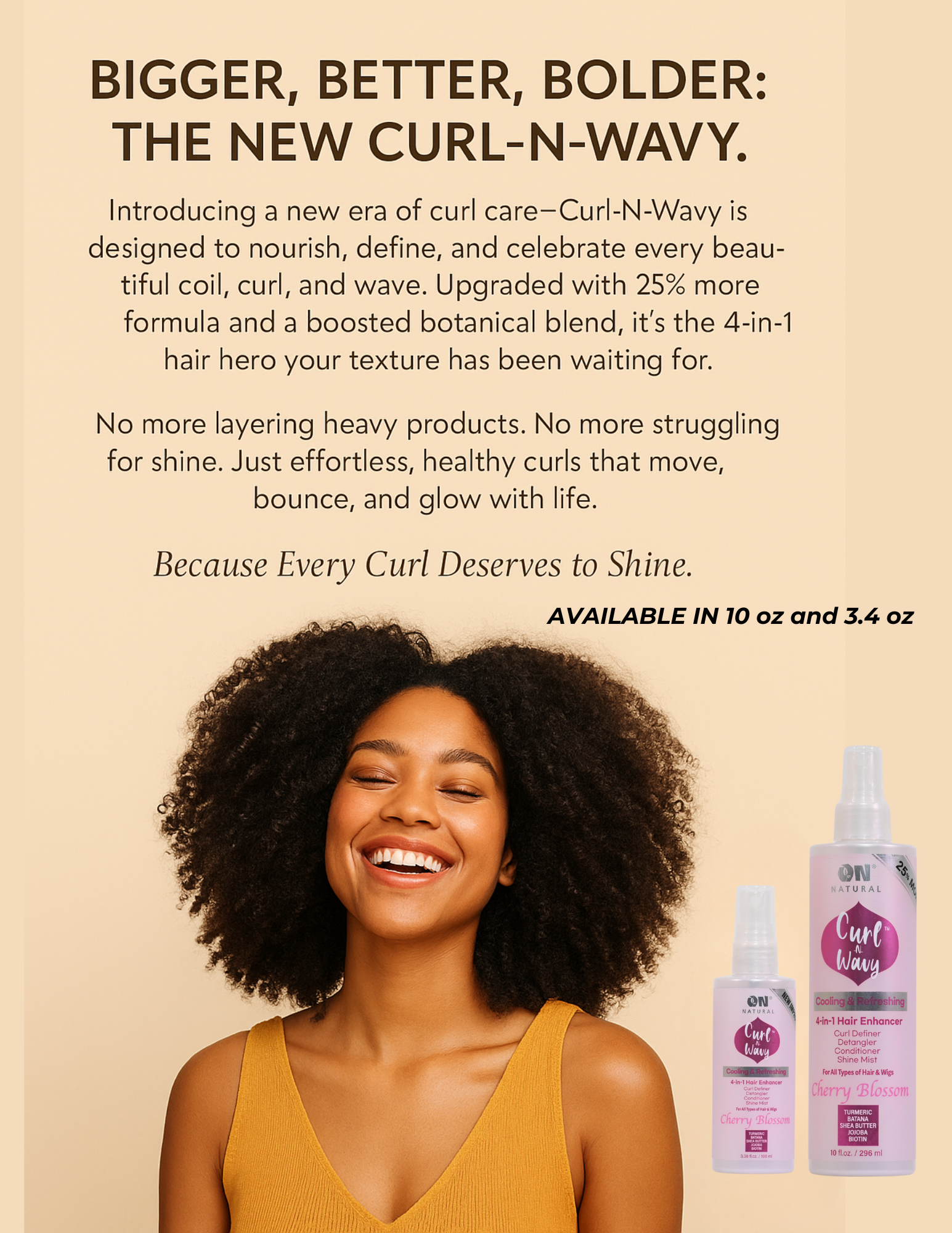 ON Natural USA - Wholesale Hair Leave-In Conditioner - Curl-N-Wavy 4-in-1 Hair Enhancer [Avocado]8